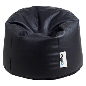  Ariika Cool Leather Bean Bag Chair - Black 