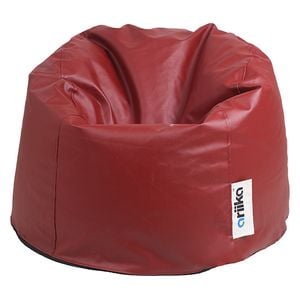  Ariika Cool Leather Bean Bag Chair - Burgundy 