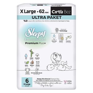  Sleepy Baby Diapers - Size 6 - 62 Diapers 