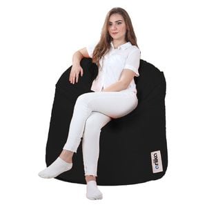  Ariika Willow Jeans Bean Bag Chair - Black 