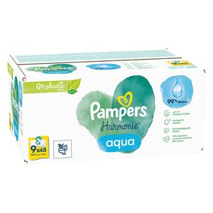  Prima Pampers Aqua Pure Wet Wipes - 9×48 Wipes 