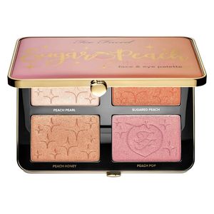  Too Faced Sugar Peach Wet And Dry Face & Eye Palette - 4 color 