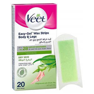  Easy Gel Wax Strips Dry Skin 20 PCS 
