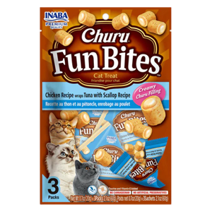 Inaba Churu Fun Bits Chicken & Scallop Cat Snack - 4 Pieces