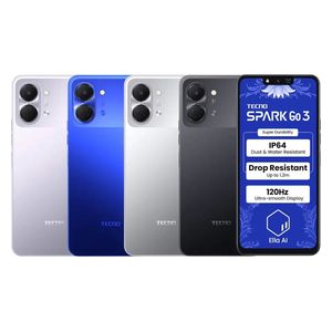 تيكنو سبارك جو 3 - دبل سيم - شاشة 6.75 بوصة IPS LCD - معالج Unisoc T7250 - بطارية 5000 مللي أمبير بالساعة، شحن سريع 15 واط