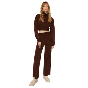 Trendyolmilla Tie Detailed Sweater Trousers Knitwea - Brown