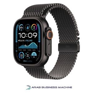  ساعة ابل الترا 2 2024 GPS + Cellular - ملم49 - هيكل من التيتانيوم مع حزام ميلانيز اسود تيتانيوم 