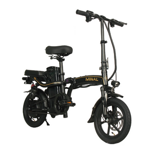  دراجة كهربائية مينل 14" - 400 واط - A8 - اسود 
