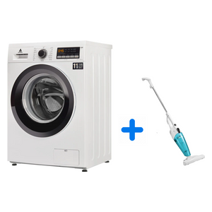Alhafidh WMHA-7014WFL10 - 7Kg - 1400RPM - Front Loading Washing Machine - White + Midea SC861 - Handheld Vacuum Cleaner - White