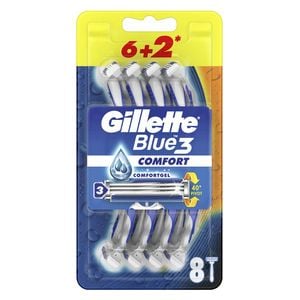  Blue 3 Comfort Razor 8 PCS 