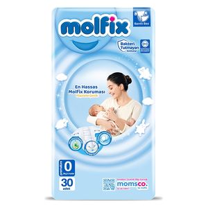  Molfix Premature Diapers - Size 0 to 3 kg - 30 Pieces 