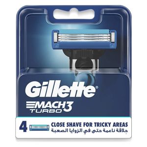  شفرات بديلة ماك 3 تربو 4 قطع - جيليت 