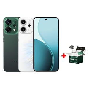 اوبو رينو 14 - بشاشة 6.59-انج مرنة اموليد, بدقة FHD+, 120 هيرتز - معالج ميدياتيك دايمنستي 8350 - 6000 مللي امبير, 80 واط شحن سريع + بوكس هدية مجاني