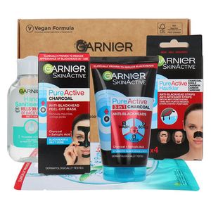 جارنييه مجموعة بيور اكتف بالفحم لازالة الرؤوس السوداء, 300 مل