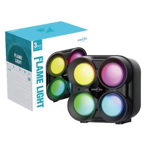  Great Nice GTS-1835 - Portable Bluetooth Speaker - RGB Flame Light - Black 