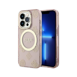 Guess GUHMP15XHMPGSP - Mobile Cover For iPhone 15 Pro Max - Gold Pink