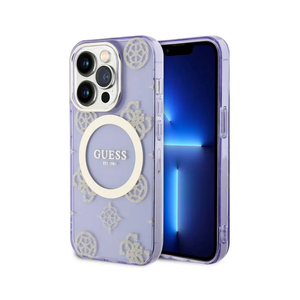 Guess GUHMP15XHMPGSU - Mobile Cover For iPhone 15 Pro Max - Purple