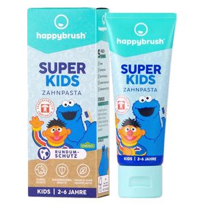  Happy Brush Super Kids Toothpaste - protects kids teeth from cavities and gently cleans, 75 ml 