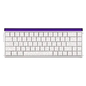 AULA Hero 68 HE  - Wired gaming keyboard - RGB backlit lighting effects - Durable side-printed PBT keycaps - White