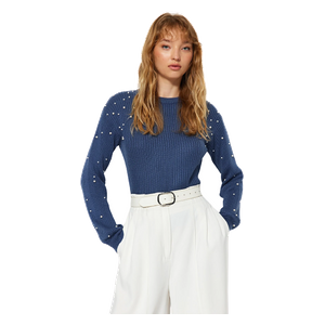 Trendyolmilla Women’s Crew Neck Sweater - Blue