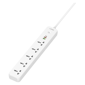  سيار كهربائي لدنيو - SC5319 - منافذ 5 AC و 3 منافذ USB - ابيض 