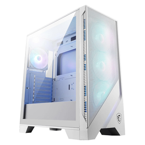  كيس كمبيوتر ام سي اي - MAG FORGE 320R AIRFLOW - ميد تاور - ARGB - مراوح 4 - ابيض 