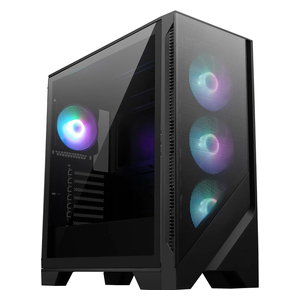  MSI MAG FORGE 320R AIRFLOW - Mid Tower Gaming Case - ARGB - 4 Fans - Black 
