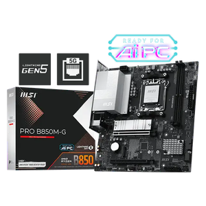  MSI  PRO B850M-G - Motherboard - DDR5 Up To 8200+ MT/s - Silver 