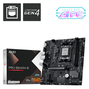  MSI Motherboard - B840M-B - DDR5 Support - Black 