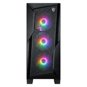  كيس كمبيوتر ام سي اي - MAG FORGE 130A AIRFLOW - ميد تاور - اضاءة Auto-RGB - مراوح 4 - اسود 