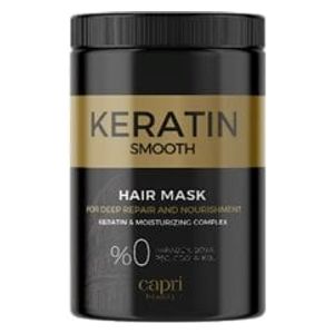 كابري كيراتين سموث ماسك للشعر - يغذي الشعر بعمق ويجعله ناعمًا وسهل التصفيف, 1000 مل