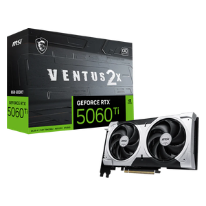  بطاقة رسومات ام اس ئاي - GeForce VENTUS 2X OC PLUS - معالج RTX 5060 Ti - سعة 8 جيجابايت - اسود 