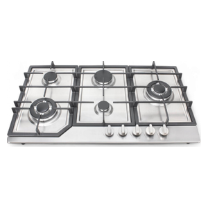 Zoom H87-5025G - 5 Burners - Built-In Gas Cooker - Stainless Steel