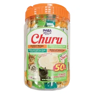 اينابا تشورو وجبة خفيفة للقطط بأصناف الدجاج - 50 قطعة