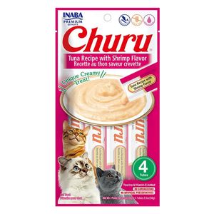 Inaba Churu Tuna with Shrimp Recipe Cat Snack - 4 Pieces