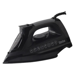  Denka MWM-10DGFL - 10/6Kg - 1400RPM - Front Loading Washing Machine & Dryer - Gray + Denka IST-2400PB - Steam Iron - Black 