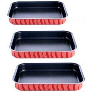 Tefal J1195785 Oven Tray Set - Red