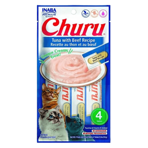 Inaba Churu Tuna with Beef Recipe Cat Snack - 4 Pieces