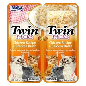 Inaba Twins Chicken Recipe in Chicken Broth Cat Food - 80g