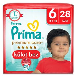  حفاضات بريما بريميوم كير سحب مقاس 6 إكسترا لارج - 28 قطعة 