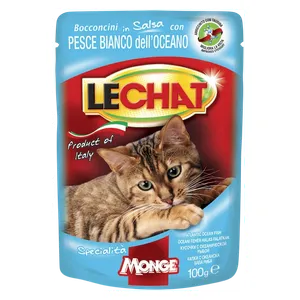 ليشات طعام قطط تشانكيز مع أسماك المحيط الأطلسي - 100 غم