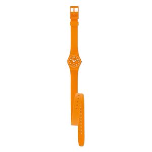  Swatch Watch LO104 For Women - Analog Display, Silicone Band - Orange 