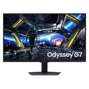 شاشة حاسبة مسطحة سامسونج 32-انج Odyssey G70D - سرعة الاستجابة 1 ملي ثانية بدقة UHD وتردد 144 هيرتز  - 450 نيتس - لوحة نوع IPS - مكبر صوت