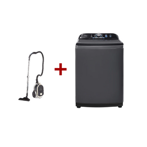 Midea MA500W150/GK - 15Kg - Top Loading Washing Machine - Silver + Midea V18C01ACM2EU - 2000W - Bagless Vacuum Cleaner - Black