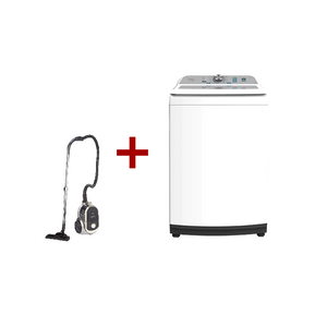 Midea MA500W150/WW - 15Kg - Top Loading Washing Machine - White + Midea V18C01ACM2EU - 2000W - Bagless Vacuum Cleaner - Black