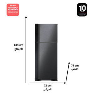  Hitachi HRTN7489DFBBKIQ - 17ft - Conventional Refrigerator - Silver 