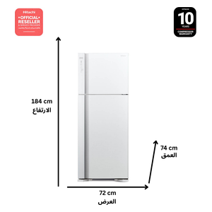  Hitachi HRTN7489DFPWHIQ - 17ft - Conventional Refrigerator - White 