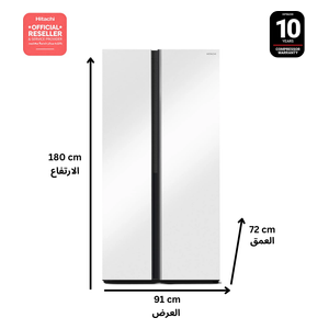  Hitachi HRSN9713ESMGWIQ - French Door & Side By Side - 23 ft - White 