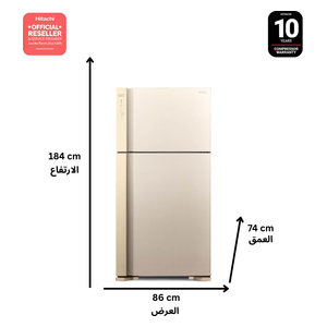  Hitachi R-V765PUQ7-1-BEG - 23ft - Conventional Refrigerator - Beige 