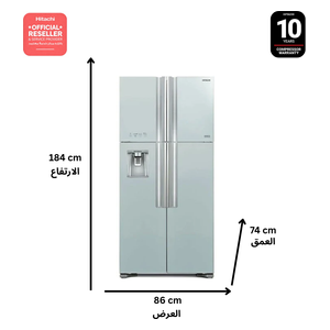  ثلاجة هيتاشي ذات التصميم الفرنسي - 25 قدم - RW760PUQ7-GS - سلفر 